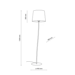 Sklep Kaja Nowoczesna lampka podłogowa do sypialni TK 16028 NICOLA BROWN | Kaja