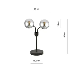 Sklep Kaja Nowoczesna lampka stołowa z ciemnymi kloszami 1140/LN2 NOVA | Kaja