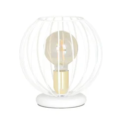 Sklep Kaja Nowoczesna lampka stołowa z białą oprawą 145/LN1 | Kaja Oświetlenie