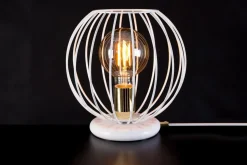 Sklep Kaja Nowoczesna lampka stołowa z białą oprawą 145/LN1 | Kaja Oświetlenie