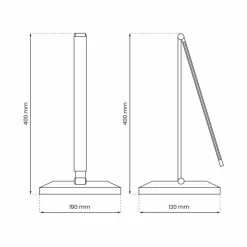 Sklep Kaja Nowoczesna, ledowa, biała lampka na biurko ML8867 VARIO | Kaja