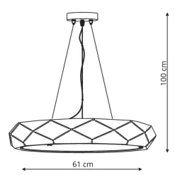Cheap Nowoczesna, ledowa lampa do salonu LP-8069/1P LED GD z serii REUS Żyrandole Nowoczesne