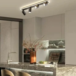 Shop Nowoczesna listwa LED z reflektorami LP-0612/4C BK PARMA | Kaja Żyrandole Nowoczesne