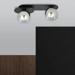 Sklep Kaja Nowoczesna listwa natynkowa z ciemnymi kloszami 1119/2 PLAZA | Kaja