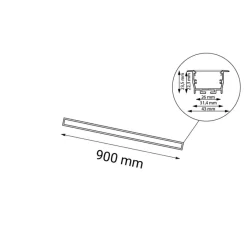 Sklep Kaja Nowoczesna listwa podtynkowa LED 90cm 3000K ANT 1825 HIATE | Kaja
