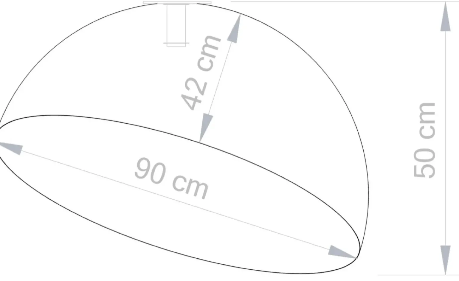 Best Nowoczesna oprawa sufitowa półkula SIG 32479 - SFERA 90 ZŁ/CZ NAKR Żyrandole Nowoczesne