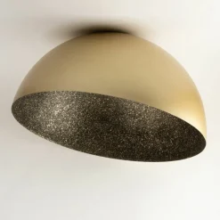 Best Nowoczesna oprawa sufitowa półkula SIG 32479 - SFERA 90 ZŁ/CZ NAKR Żyrandole Nowoczesne