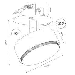 Sklep Kaja Nowoczesna oprawa wpustowa, reflektor do holu ANT 3258 z serii DROP
