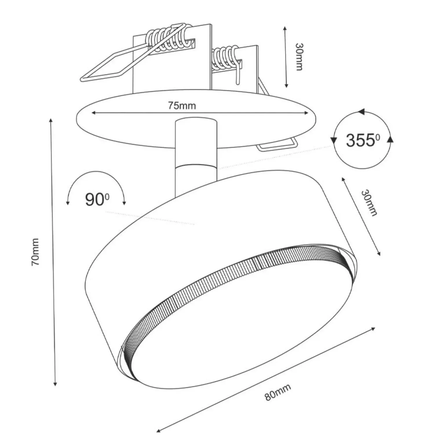 Sklep Kaja Nowoczesna oprawa wpustowa, reflektor do holu ANT 3258 z serii DROP