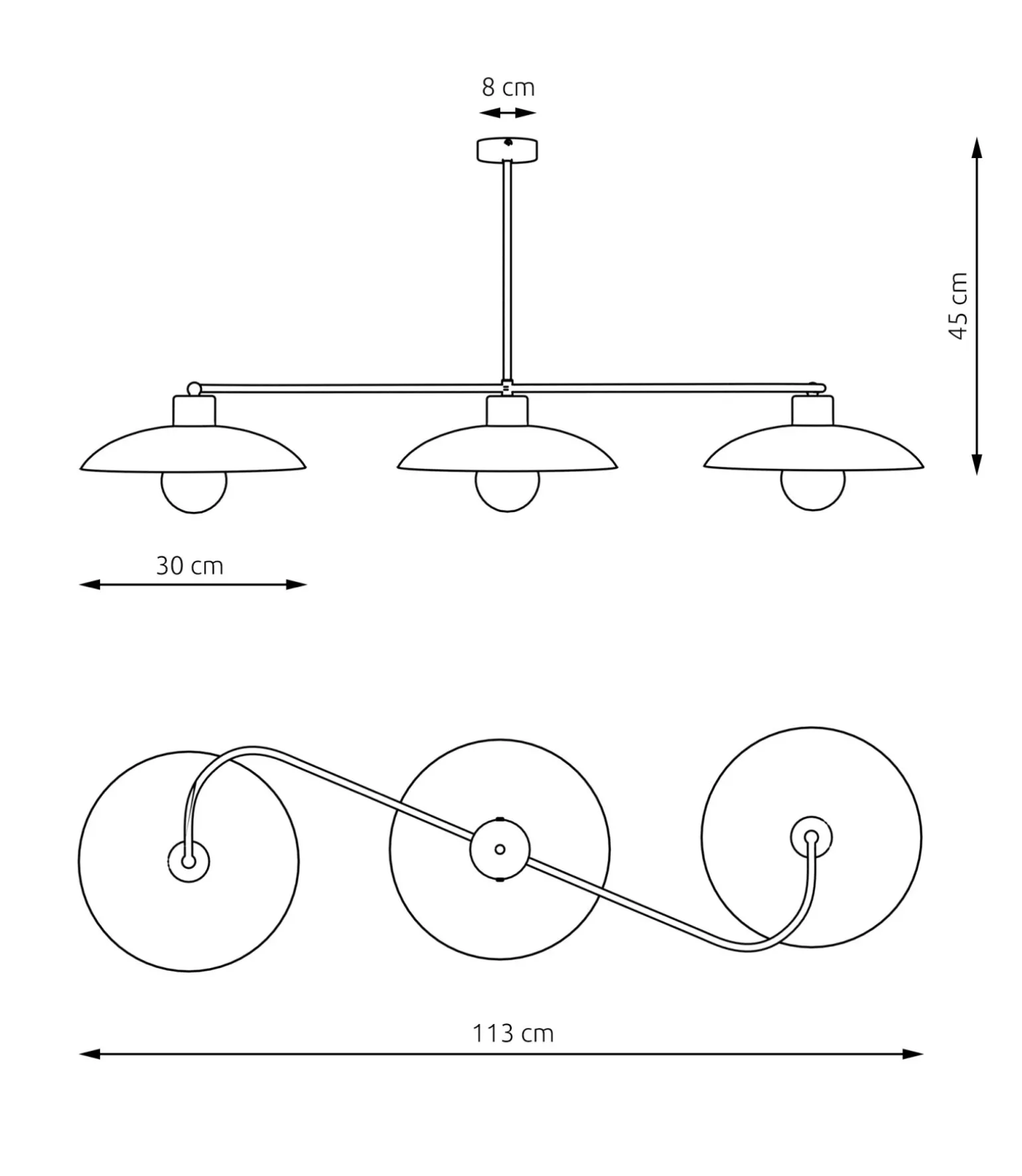 Sklep Kaja Nowoczesna, potrójna lampa do kuchni 1353/3 FOSTER 3 BLACK | Kaja