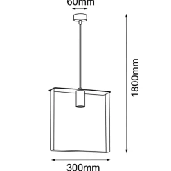 Clearance Nowoczesna, prosta lampa wisząca 30x30cm ANT 5154 ORTIGA | Kaja Żyrandole Nowoczesne