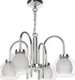 Best Nowoczesna, srebrna lampa wisząca O2044 W4 CH DEXY | Kaja Oświetlenie Żyrandole Nowoczesne