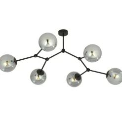 Best Sale Nowoczesna, szeroka lampa z ciemnymi kloszami 1134/6 SPACE | Kaja Żyrandole Nowoczesne
