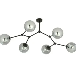 Best Sale Nowoczesna, szeroka lampa z ciemnymi kloszami 1134/6 SPACE | Kaja Żyrandole Nowoczesne