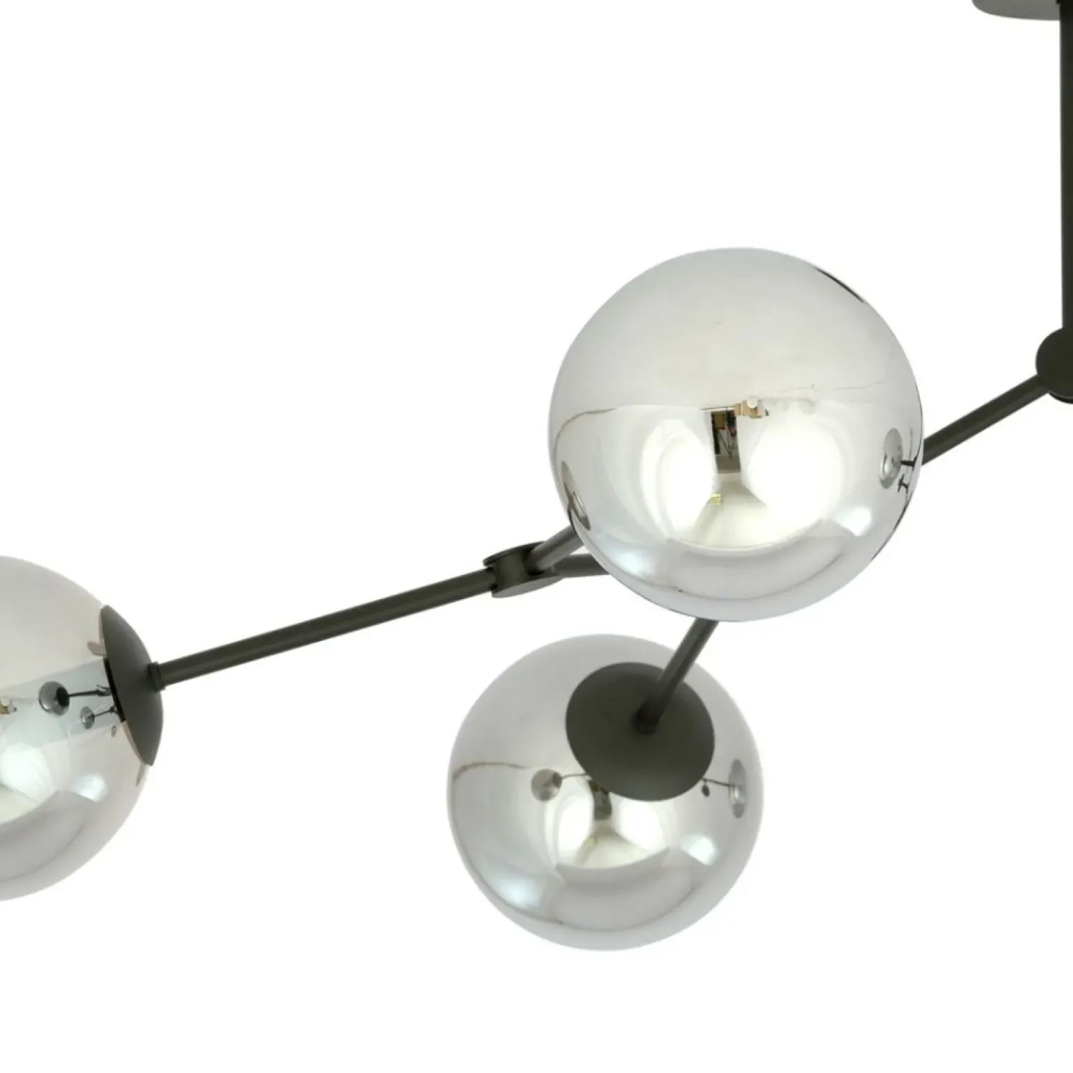 Best Sale Nowoczesna, szeroka lampa z ciemnymi kloszami 1134/6 SPACE | Kaja Żyrandole Nowoczesne