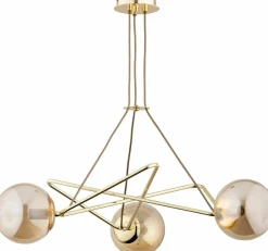 Store Nowoczesna, złota lampa wisząca do salonu AL 62343 TRISTAN | Kaja Żyrandole Nowoczesne