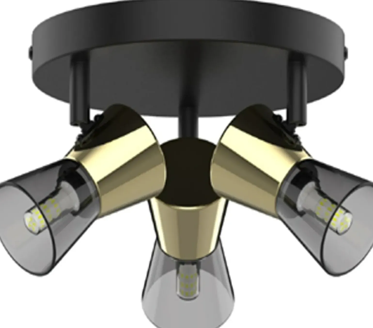 Outlet Nowoczesne reflektory na okrągłej podstawie CK220532-3BG z serii CENTO Żyrandole Nowoczesne