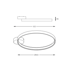 Fashion Nowoczesny, biały, ledowy plafon na bazie koła LA0769 z serii CIRCLE Żyrandole Nowoczesne