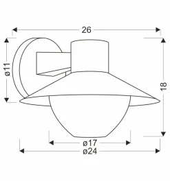 Sklep Kaja Nowoczesny, czarny kinkiet na elewację 21-32249 COSMOS | Kaja