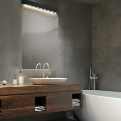 Sklep Kaja Nowoczesny kinkiet do łazienki GS-LWA-9W BK IBROS | Kaja Oświetlenie