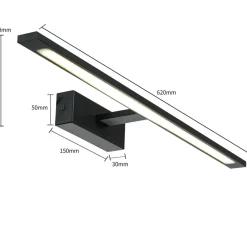 Sklep Kaja Nowoczesny kinkiet nad lutro GS-LWB-20W/3 BK ISLA | Kaja Oświetlenie