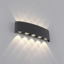 Sklep Kaja Nowoczesny kinkiet ogrodowy LED, góra-dół 9489-13 z serii CARLO | Kaja