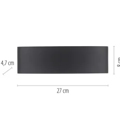 Sklep Kaja Nowoczesny kinkiet ogrodowy LED, góra-dół 9489-13 z serii CARLO | Kaja