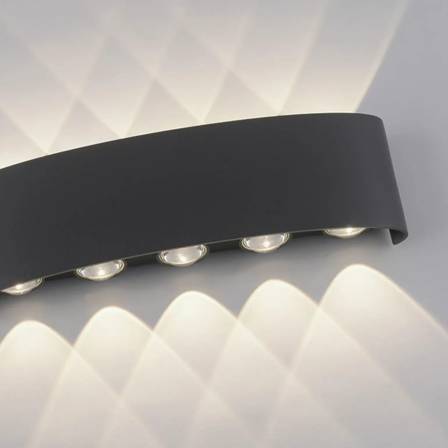 Sklep Kaja Nowoczesny kinkiet ogrodowy LED, góra-dół 9489-13 z serii CARLO | Kaja