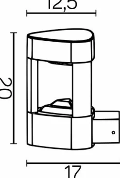 Sklep Kaja Nowoczesny kinkiet ogrodowy, trzonek GX53 GL 11206 z serii FAN | Kaja Oświetleni