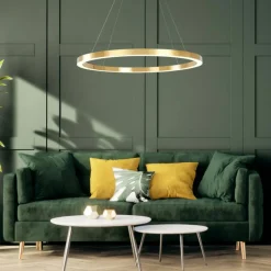 Sale Nowoczesny, ledowy żyrandol koło LP-033/1P XL GD SHINY z serii MIDWAY Żyrandole Nowoczesne