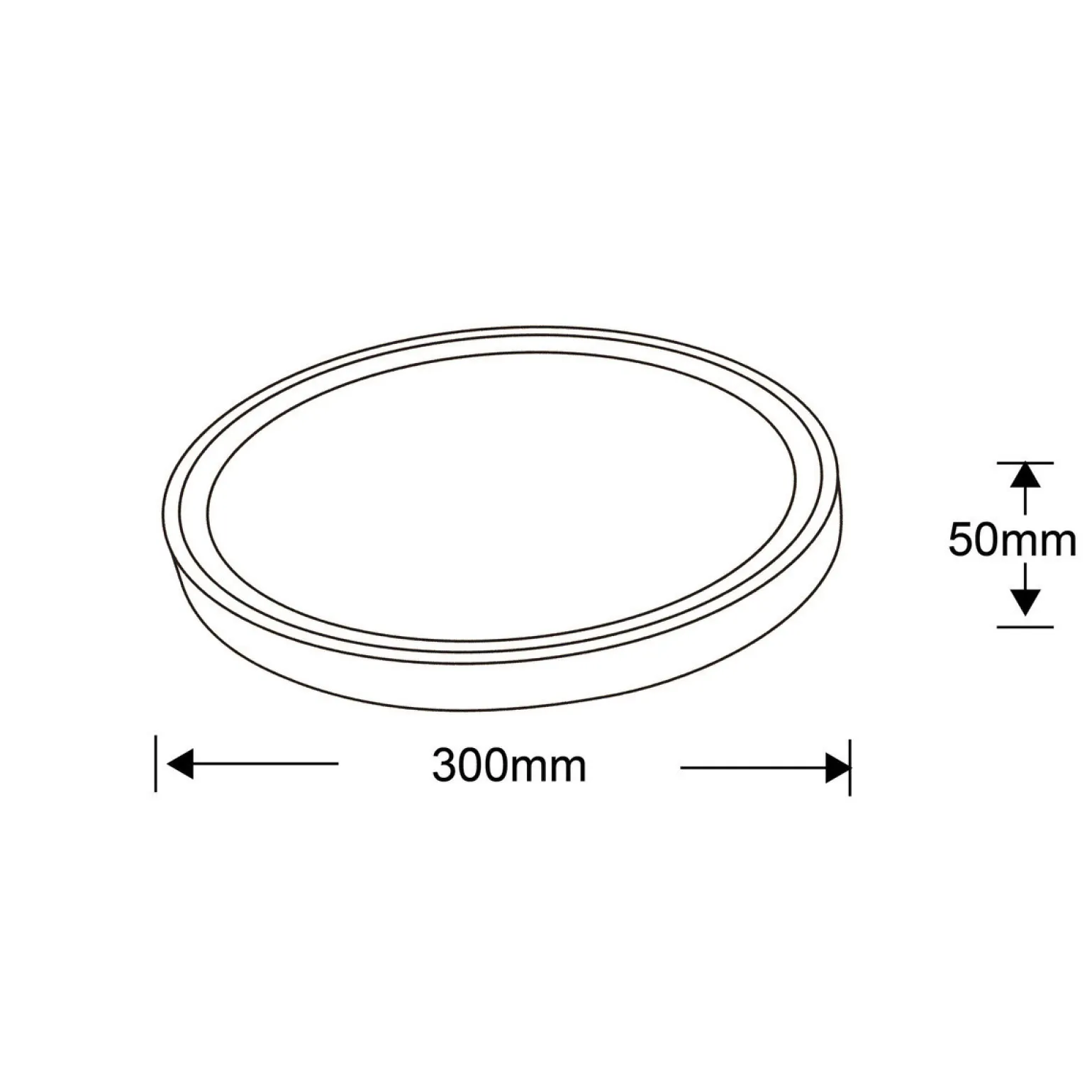 Sklep Kaja Nowoczesny plafon łazienkowy na bazie okręgu LP-550/1C S 4BK – VEGAS