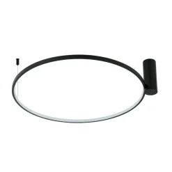 Discount Nowoczesny plafon do sypialni LP-909/1C 4S BK RING | Kaja Oświetlenie Żyrandole Nowoczesne