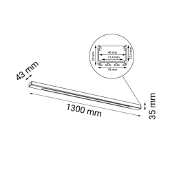 Sklep Kaja Nowoczesny plafon LED do korytarza 130cm 4000K ANT 8655 HAKODA | Kaja