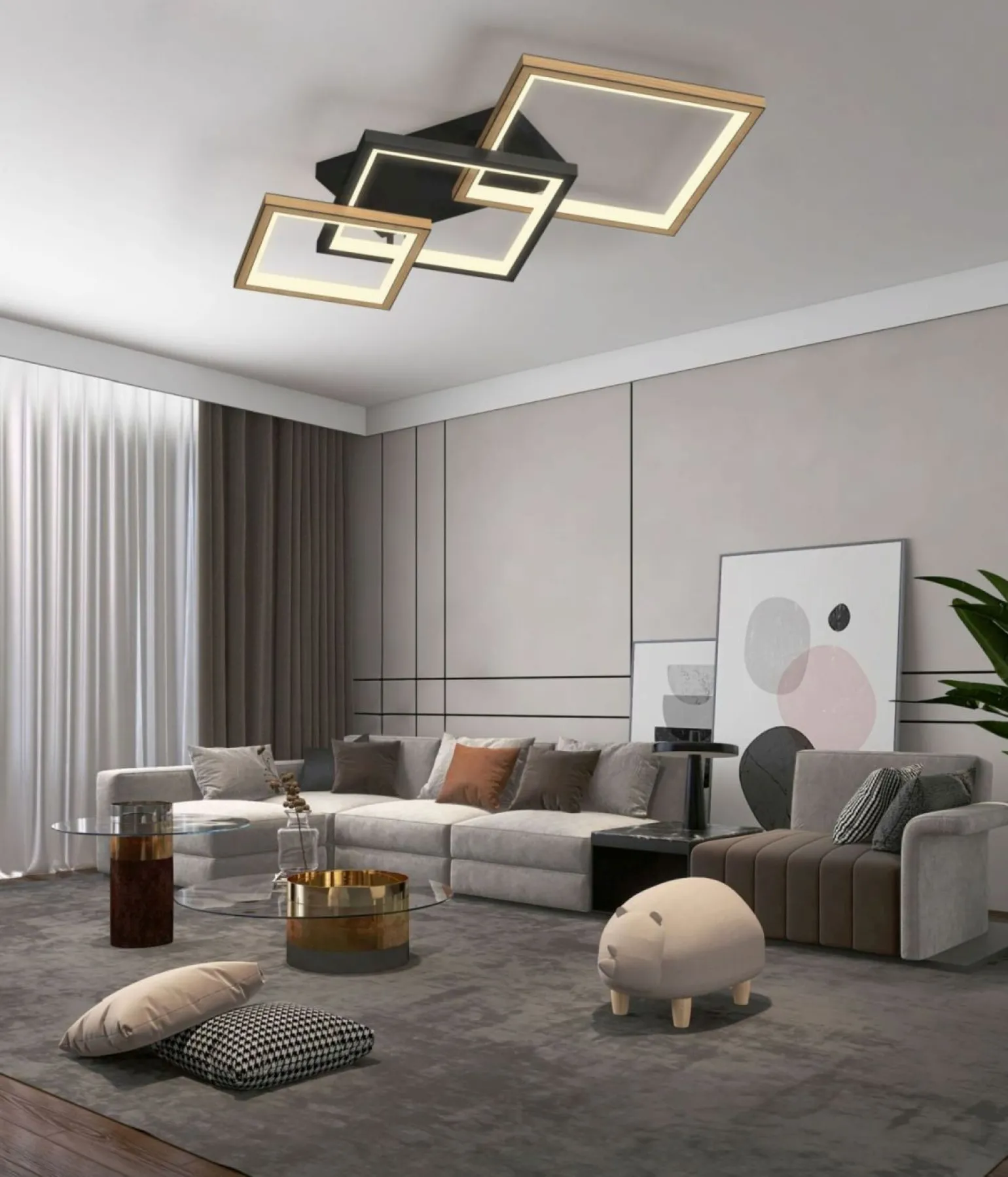 Sklep Kaja Nowoczesny plafon LED do sypialni i salonu WF 9022-306M MATERA | Kaja