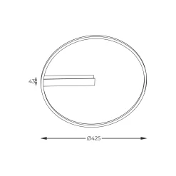 Sklep Kaja Nowoczesny plafon na bazie okręgu E82907-82 CORIT | Kaja Oświetlenie