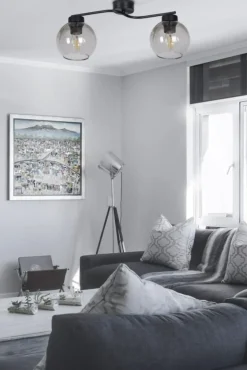 Discount Nowoczesny plafon z dymionymi kloszami K-2624 AIDEN | Kaja Oświetlenie Żyrandole Nowoczesne