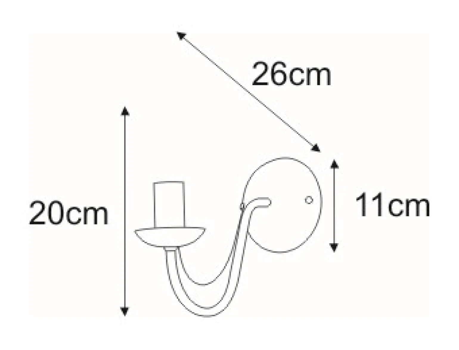 Sklep Kaja Nowoczesny, świecznikowy kinkiet K-3998 BARTEZ II | Kaja Oświetlenie