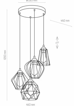 Flash Sale Nowoczesny żyrandol do kuchni TK 1643 GALAXY | Kaja Oświetlenie Żyrandole Nowoczesne