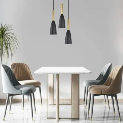 Outlet Nowoczesny żyrandol, kaskada tub LP-181/3P BK/GD SOLIN | Kaja Żyrandole Nowoczesne