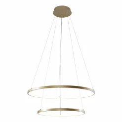 Shop Nowoczesny żyrandol LED, dwie obręcze 18140GD-2 BRENO | Kaja Żyrandole Nowoczesne