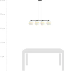 Best Nowoczesny żyrandol z czterema abażurami 1182/4 z serii PIANO | Kaja Żyrandole Nowoczesne