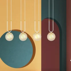 Discount Nowoczesny zwis do kuchni w stylu modern glamour 1117/4 GLAM | Kaja Żyrandole Nowoczesne