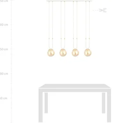 Discount Nowoczesny zwis do kuchni w stylu modern glamour 1117/4 GLAM | Kaja Żyrandole Nowoczesne