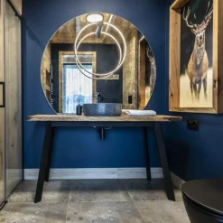 Sklep Kaja Obręcz ścienna, ledowy ring ⌀60 LP-999/1W S BK MIRROR | Kaja