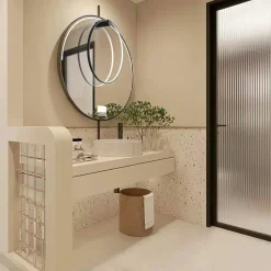 Sklep Kaja Obręcz ścienna, ledowy ring ⌀60 LP-999/1W S BK MIRROR | Kaja