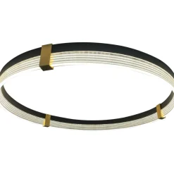 Cheap Obręcz LED ze złotymi elementami LP-0407/1P M BK TRIANGLE PLUM | Kaja Żyrandole Nowoczesne