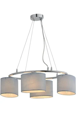 Hot Obręcz wisząca z szarymi abażurami 34-70807 BAN | Kaja Oświetlenie Żyrandole Nowoczesne