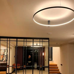 Shop Obręcz ze światłem LED 3000K ⌀60cm LP-909/1C S BK RING | Kaja Żyrandole Nowoczesne