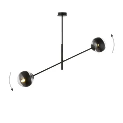 Discount Obrotowa lampa sufitowa, dwa klosze 1168/2 LINEAR | Kaja Oświetlenie Żyrandole Nowoczesne