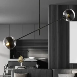 Discount Obrotowa lampa sufitowa, dwa klosze 1168/2 LINEAR | Kaja Oświetlenie Żyrandole Nowoczesne